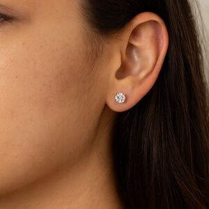 0.5 CTW Moissanite over 925 Sterling Silver studs